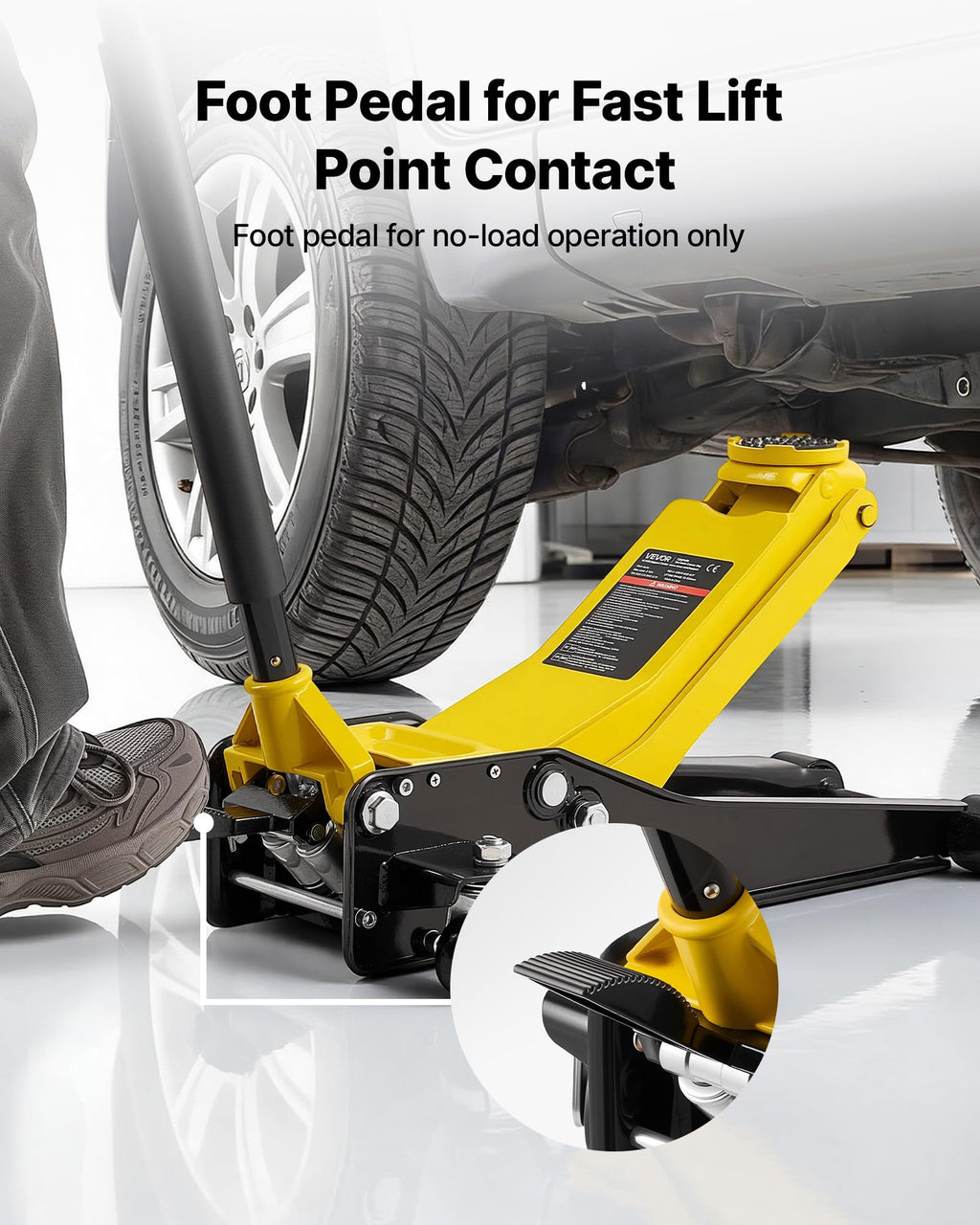 3 Ton Steel Hydraulic Floor Jack with SUV Adapter M3762