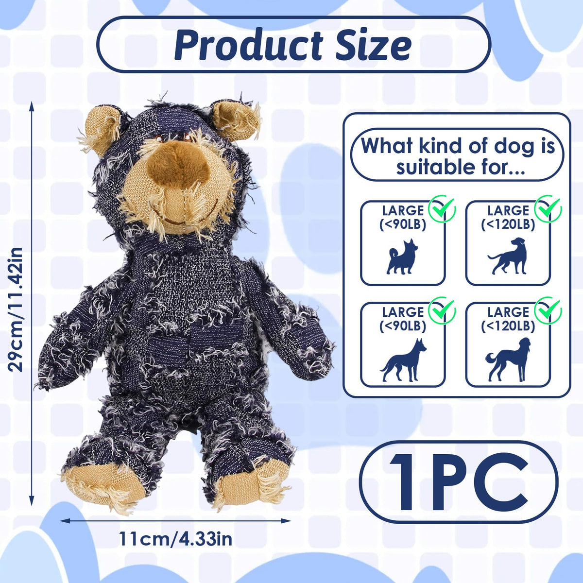 Squeaky Plush Dog Toy N213254