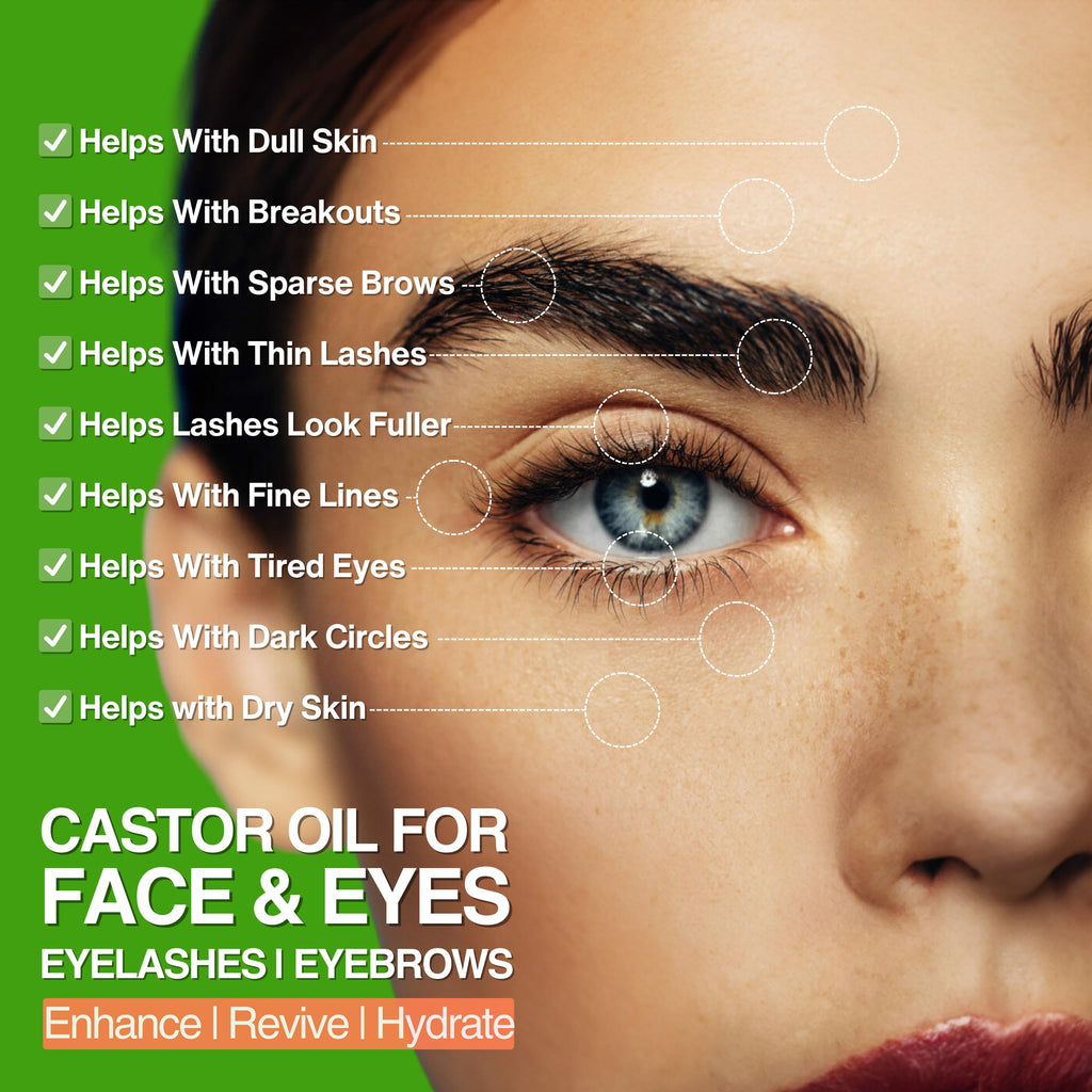 Organic Castor Oil with Jojoba Rosehip Grapeseed Squalane Vitamin E 1oz Q95778