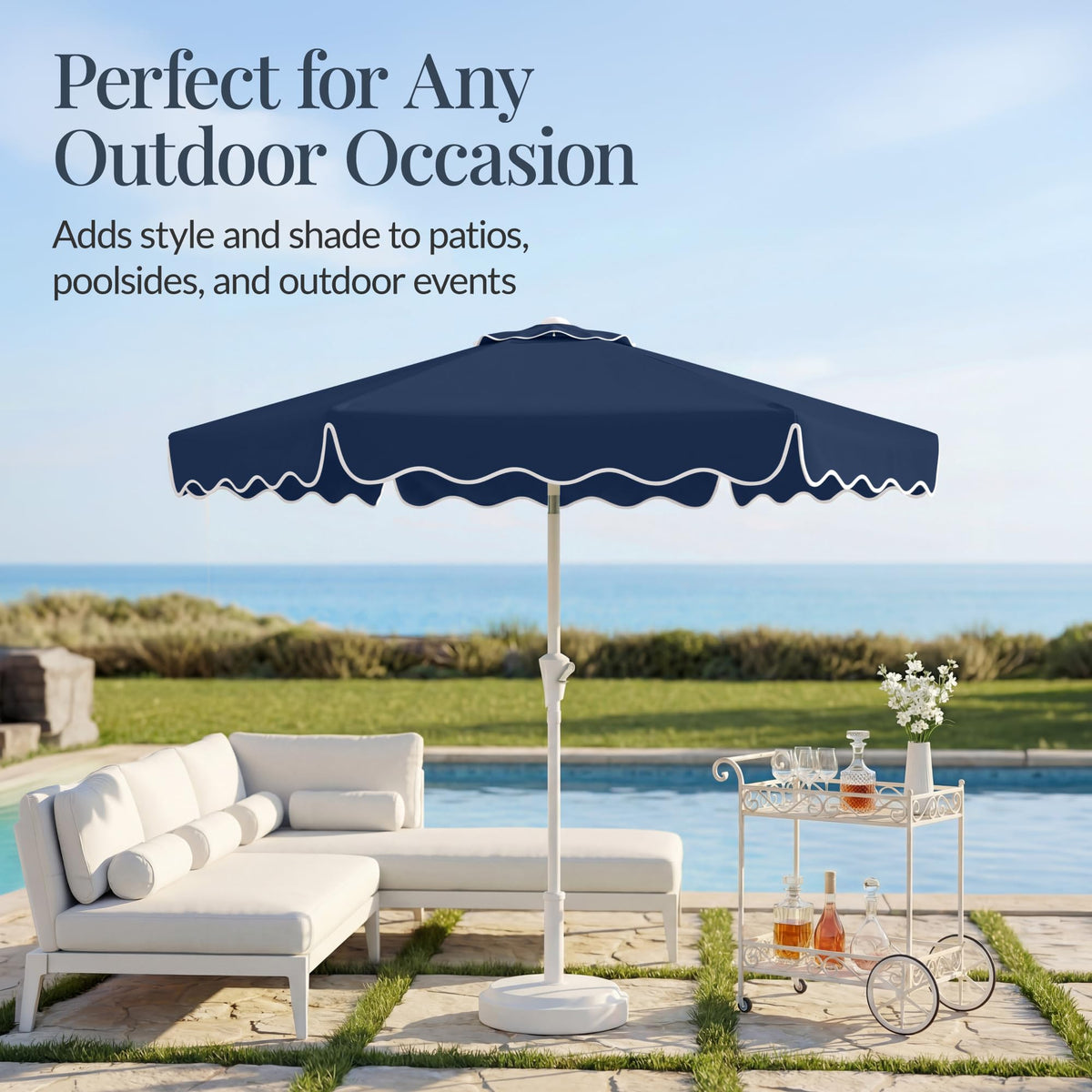 Patio Market Umbrella with Crank & Tilt X67605