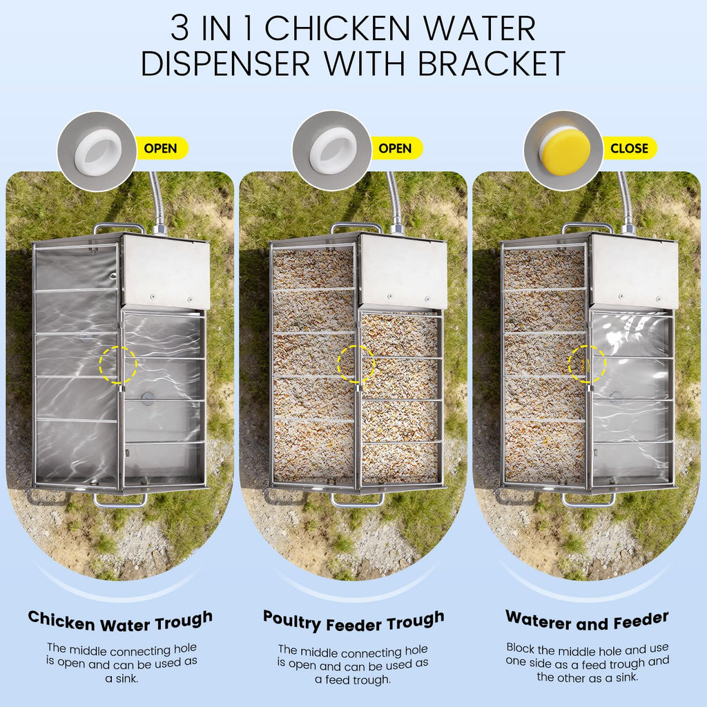 Automatic Chicken Waterer and Feeder Set S11511