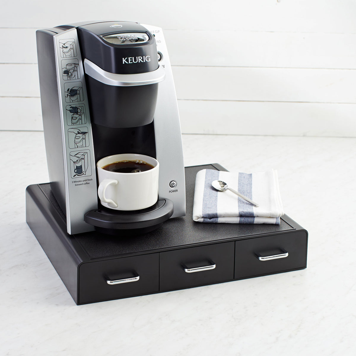 Black 36 Pod Capacity 3 Drawer Coffee Pod Storage Drawer Z382
