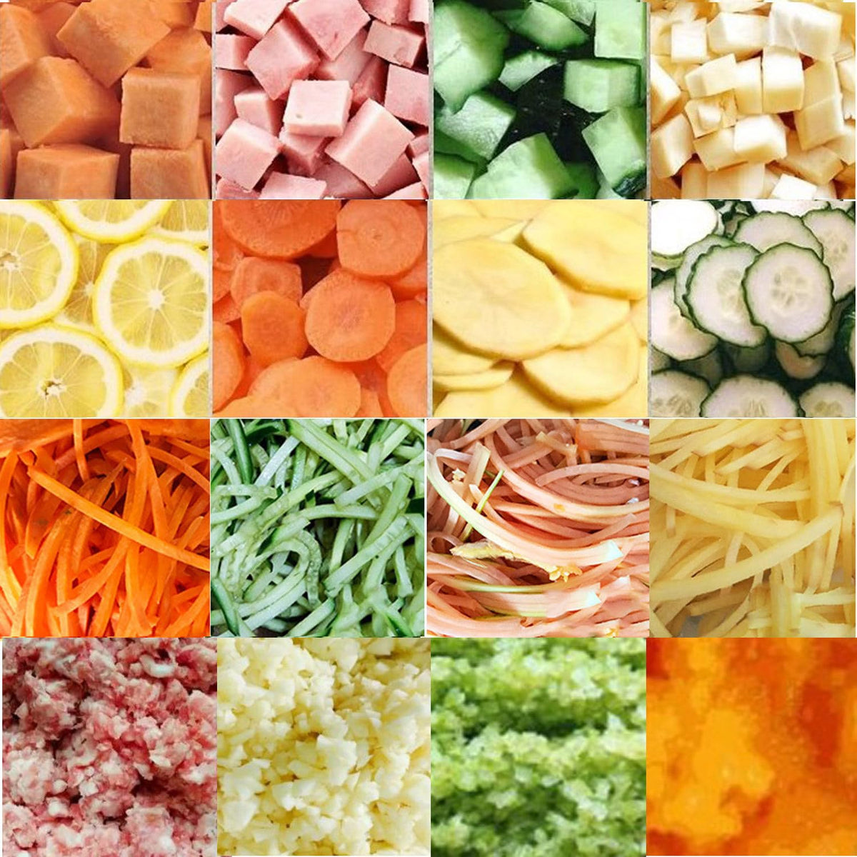 600W 4 in 1 Electric Vegetable Dicer with Dicing Molds J838811