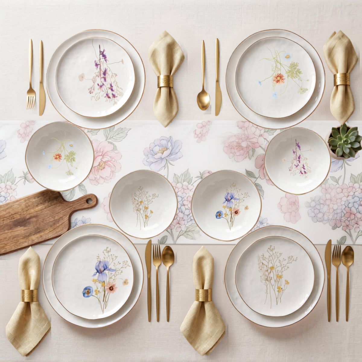 12-Piece Glossy White Porcelain Dinnerware Set for 4 N609