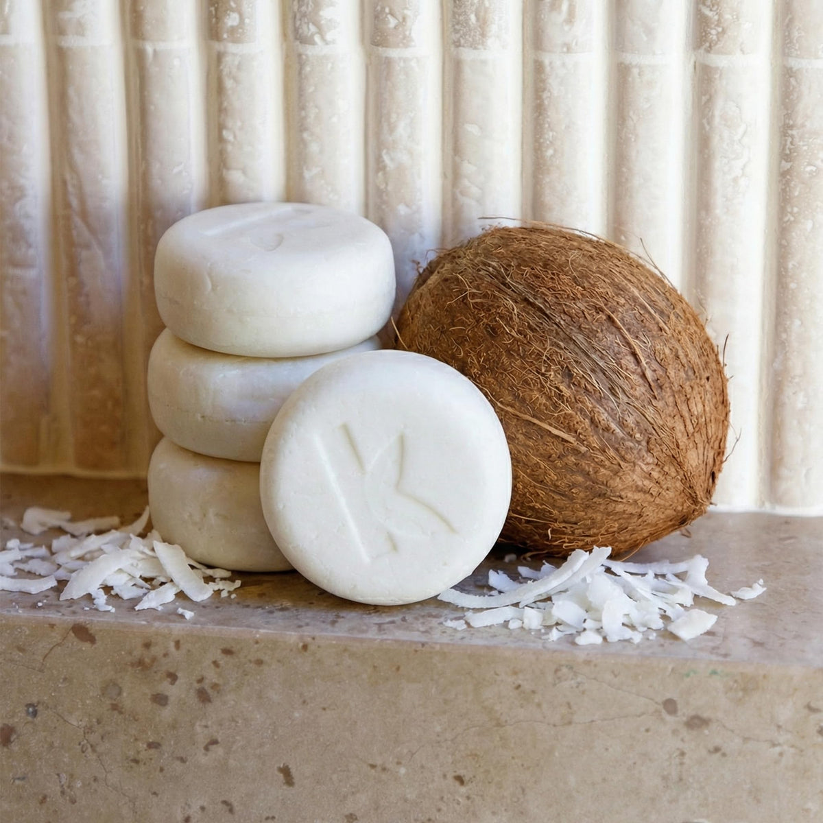 Bamboo Coconut Shampoo and Conditioner Bar Set C84550