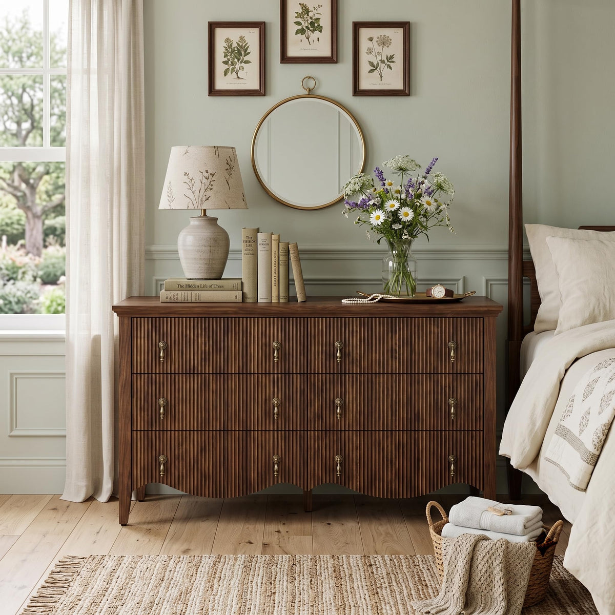 6-Drawer Fluted Dresser I93758