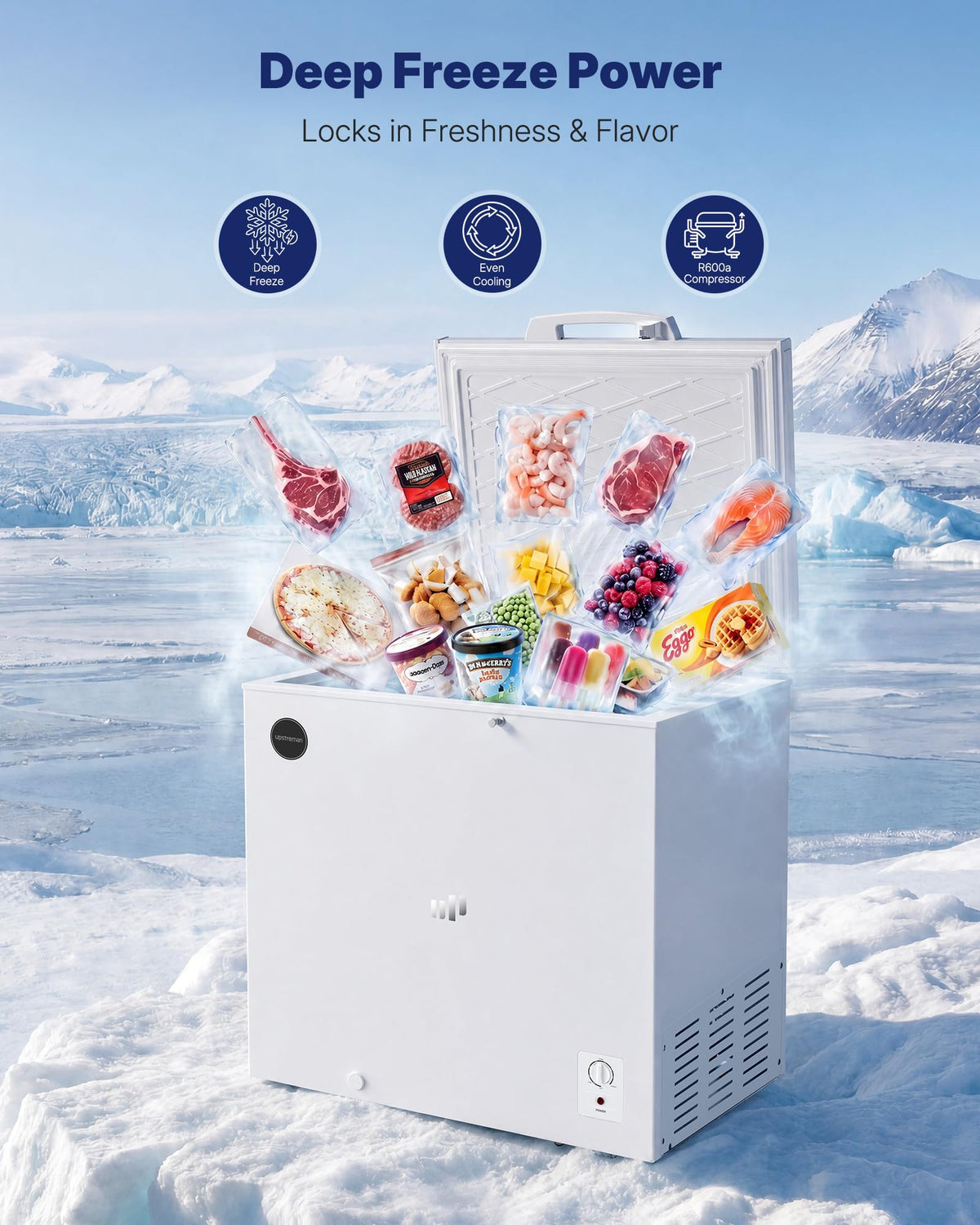 7.0 Cu.Ft Silky White Chest Freezer A8806