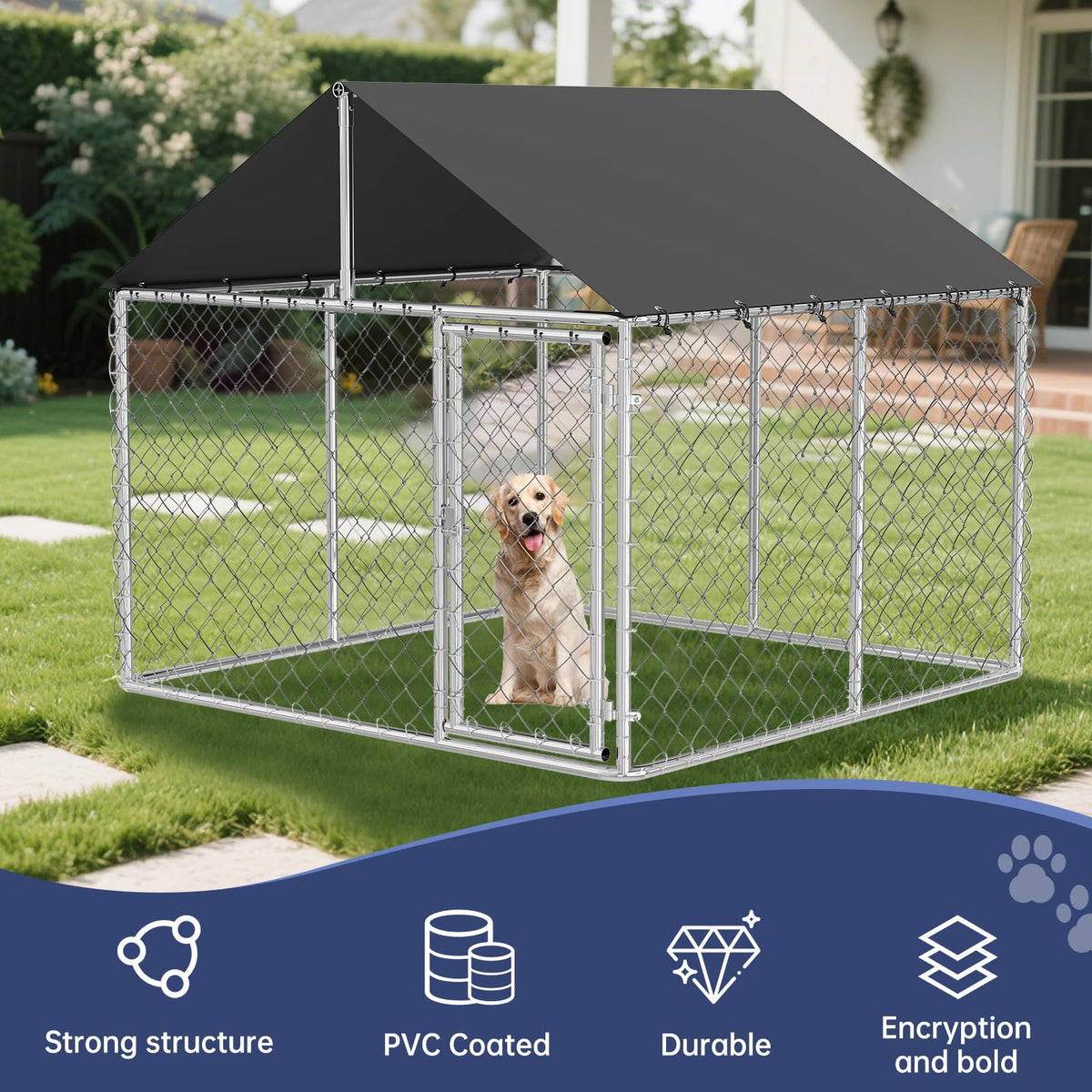 Heavy Duty Steel Mesh Dog Kennel N930688