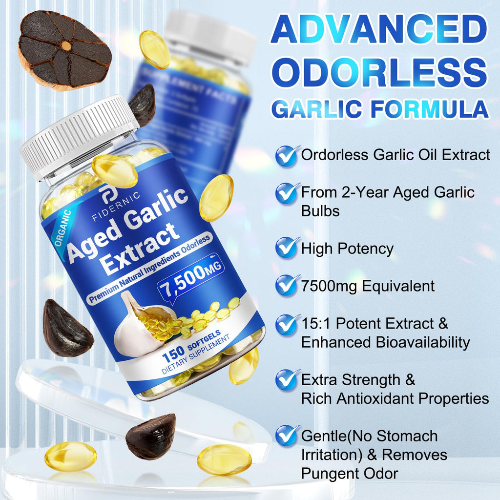 Odorless Organic Garlic Supplement 150 Softgels Z52056