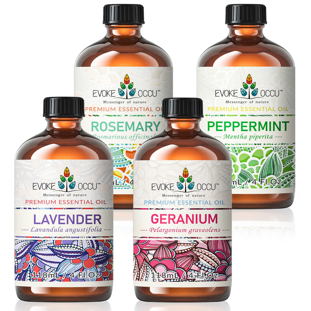 Rosemary Peppermint Lavender Geranium Essential Oil 4 Oz M1423