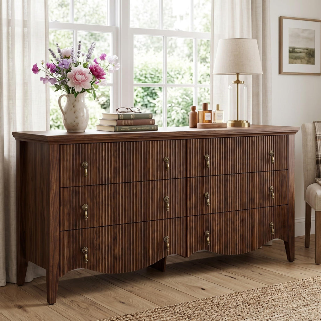 6-Drawer Fluted Dresser I93758