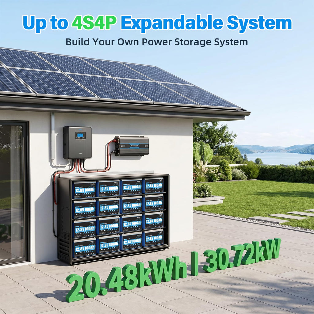 12.8V 100Ah LiFePO4 Battery with 150A BMS A361