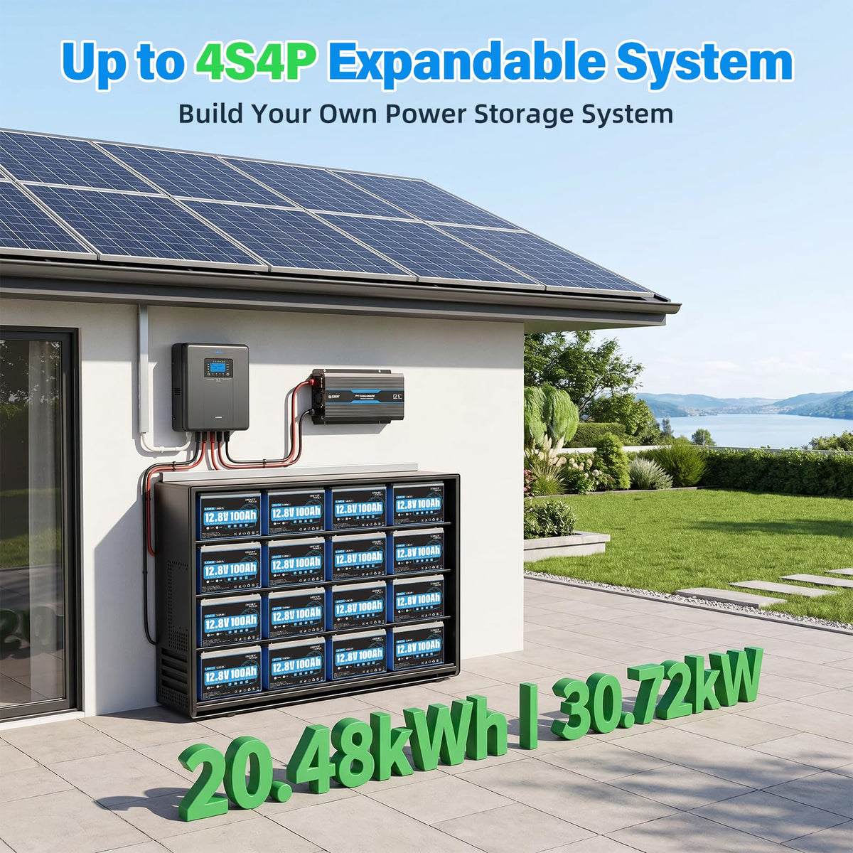 12.8V 100Ah LiFePO4 Battery with 150A BMS A361