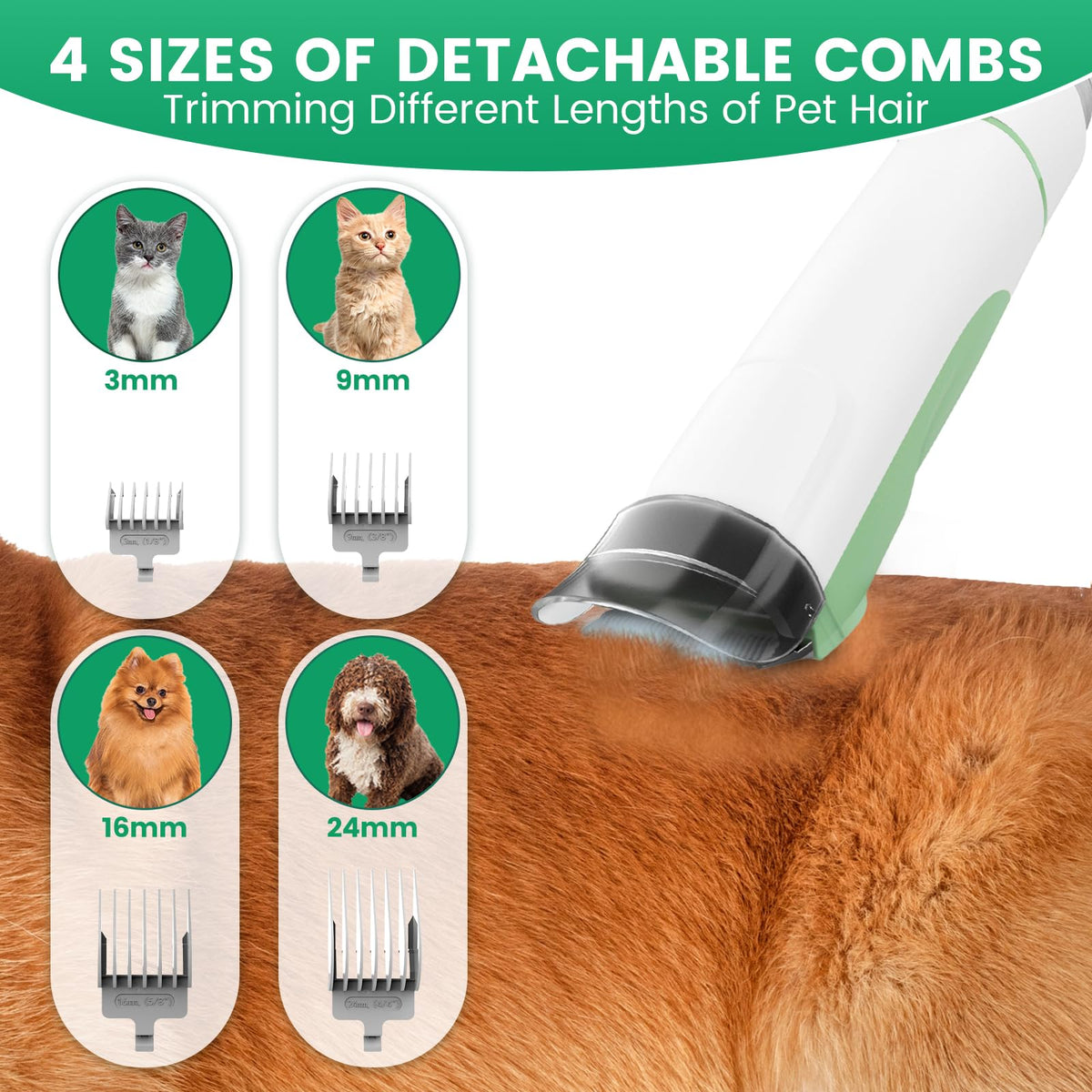Dog Grooming Vacuum, 7 Grooming Tools 2.5L Dust Cup 11000Pa O4145
