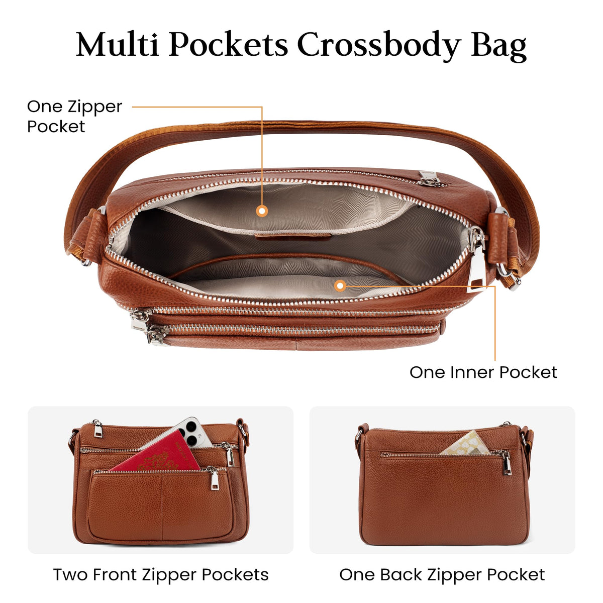 Genuine Leather Crossbody Bags X9786