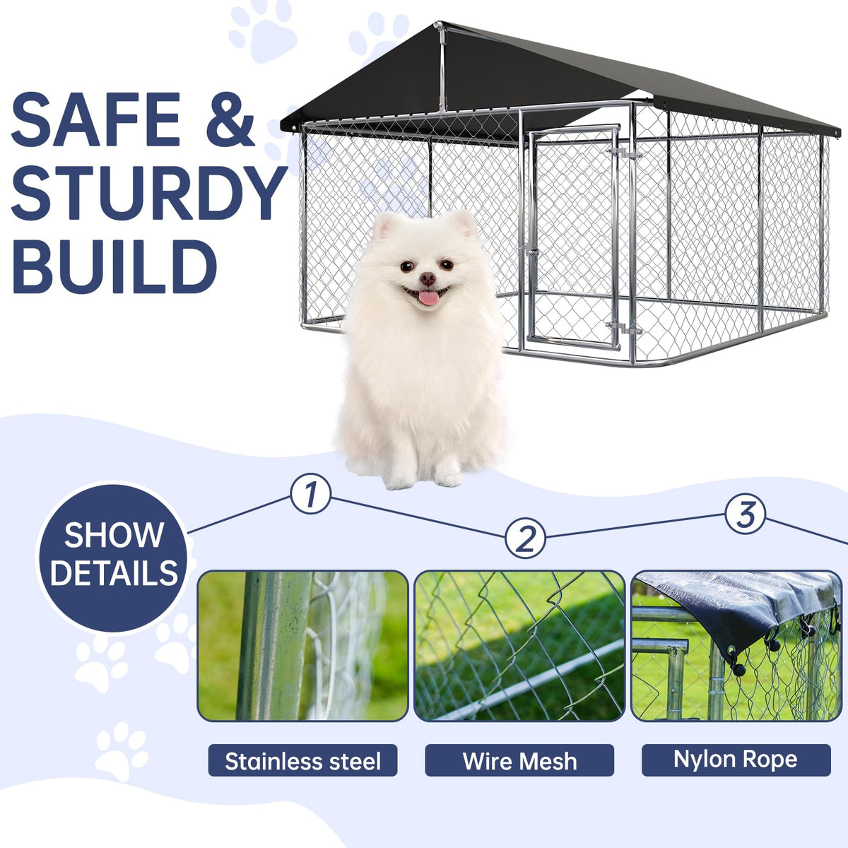 Heavy Duty Steel Mesh Dog Kennel N930688