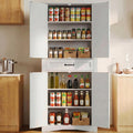 71" White Kitchen Pantry Storage Cabinet Q8543