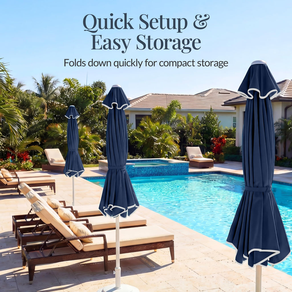Patio Market Umbrella with Crank & Tilt X67605