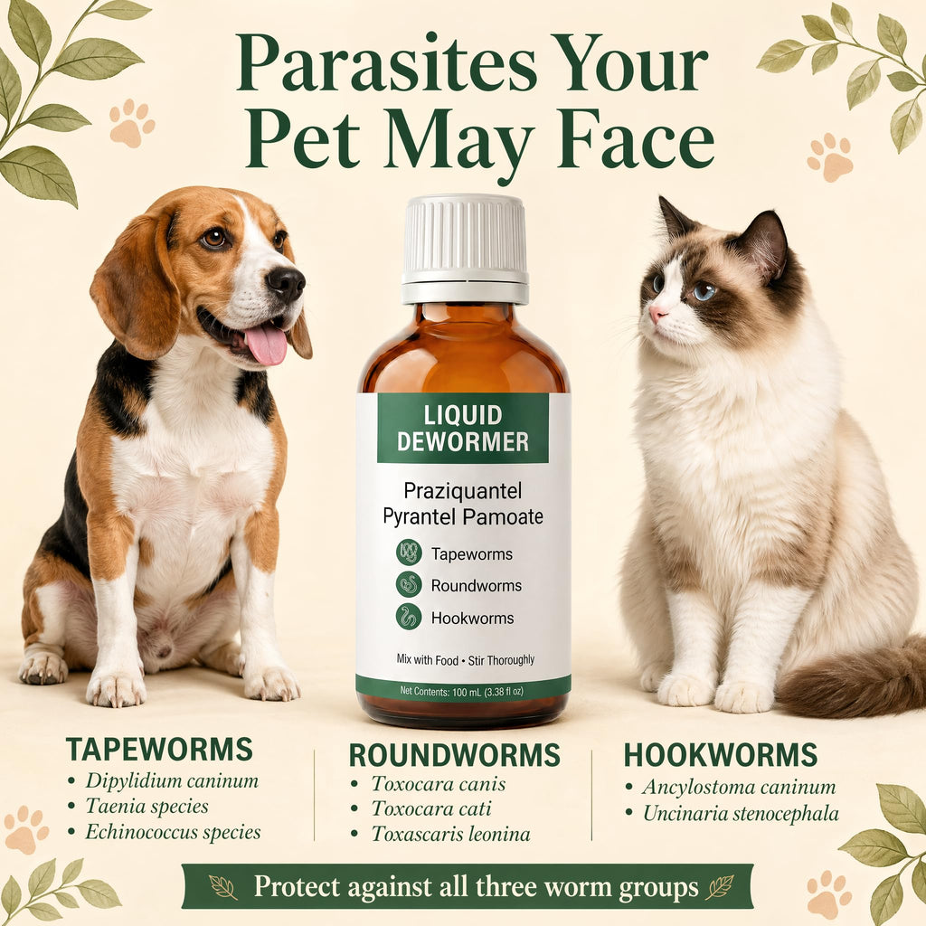 Liquid Dewormer, Praziquantel & Pyrantel Pamoate, 3.38 fl oz Y279