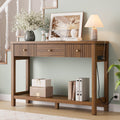 47'' Fluted Console Table with Charging Station & 3 Drawers J1746