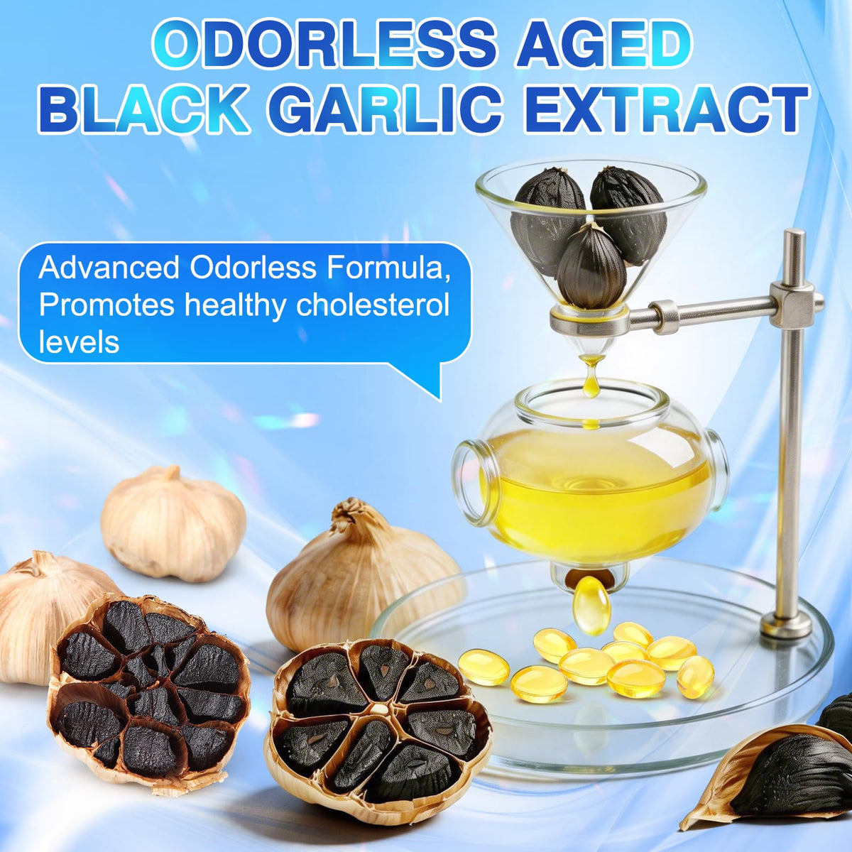 Odorless Organic Garlic Supplement 150 Softgels Z52056