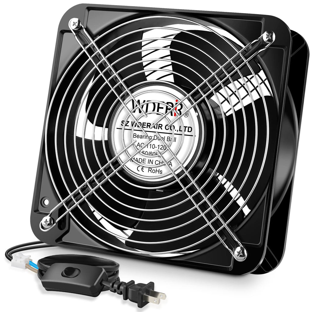 110V 120V 200mm x 60mm Axial Metal Case Fan Q2504
