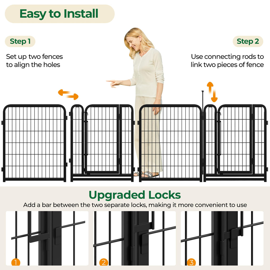 32 Inch 16 Panels Heavy Duty Dog Playpen L1913