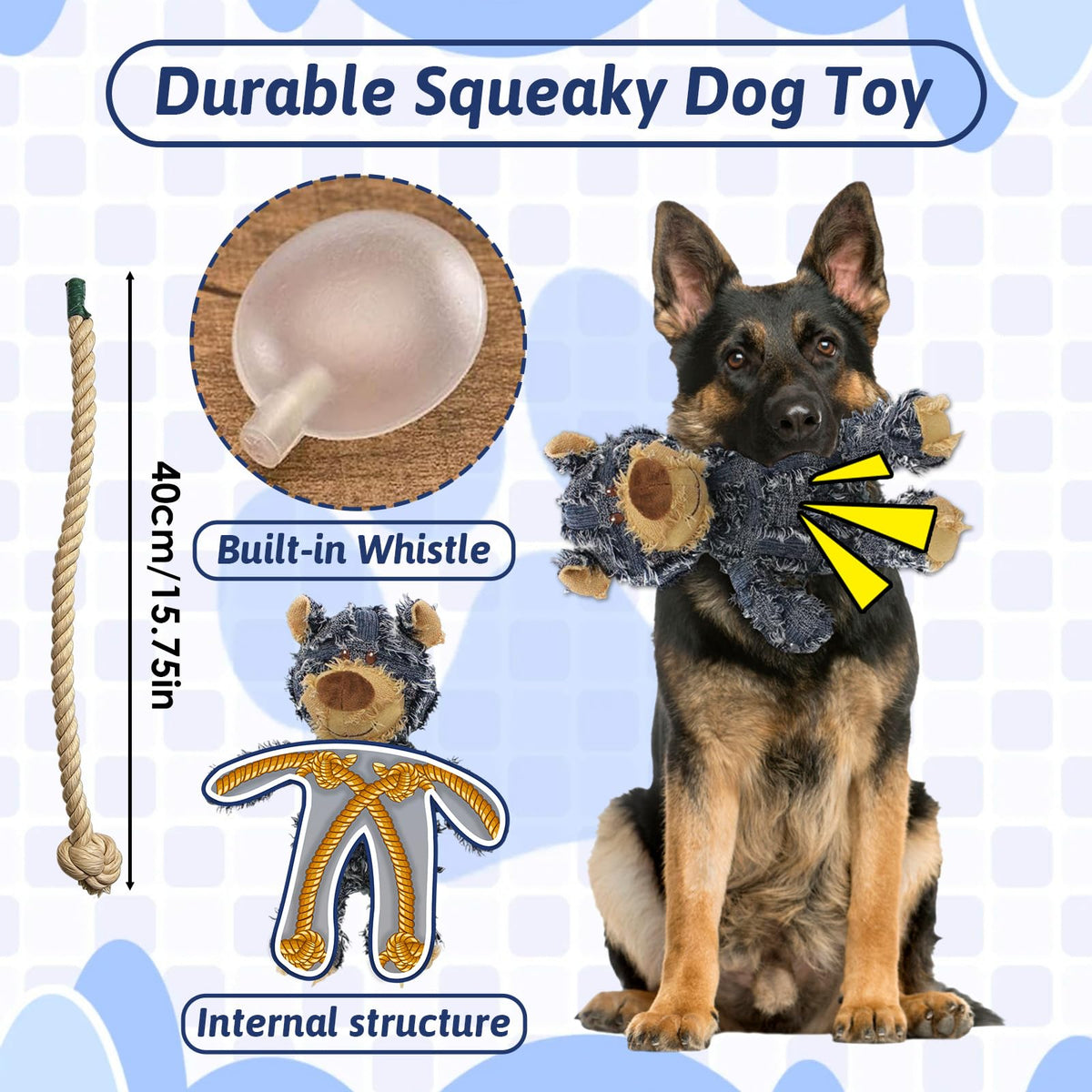 Squeaky Plush Dog Toy N213254