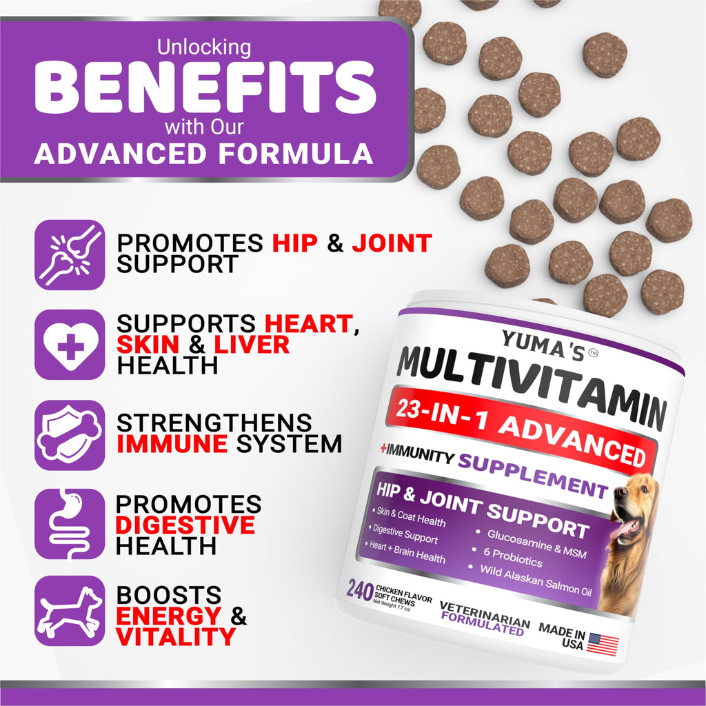 Dog Multivitamin with Glucosamine, 240 Treats D236