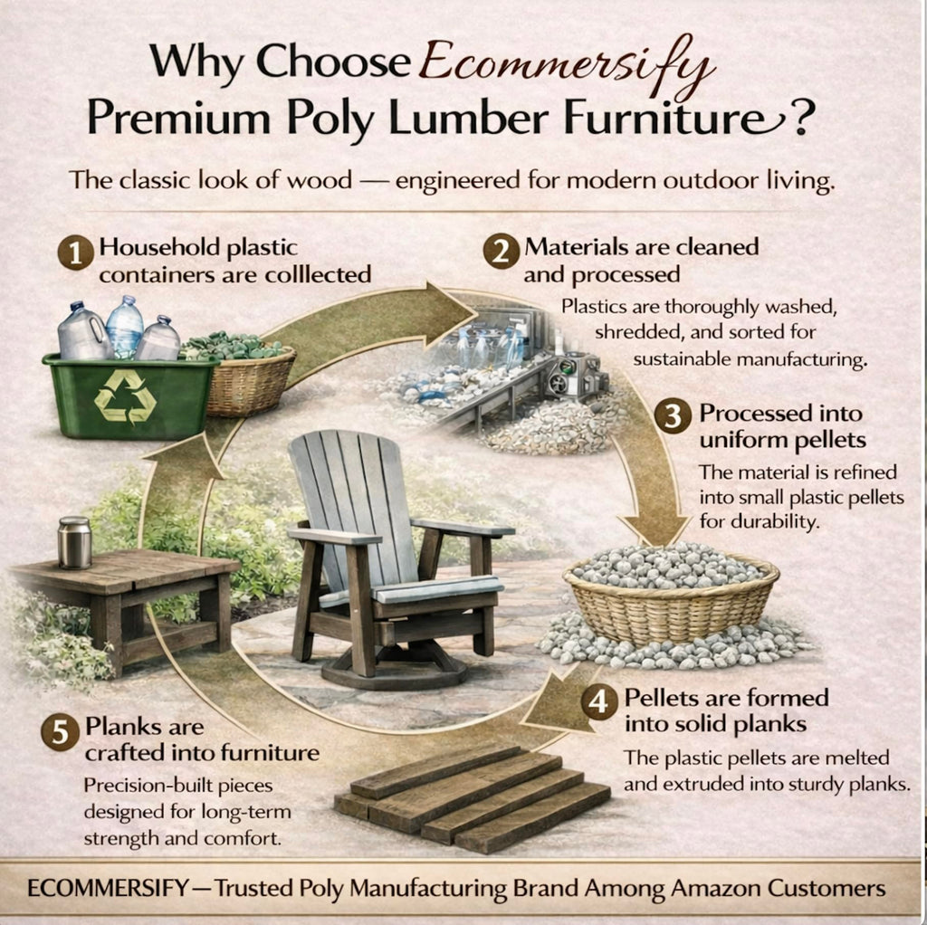 2FT All-Weather Poly Lumber Outdoor Glider Chair W4861