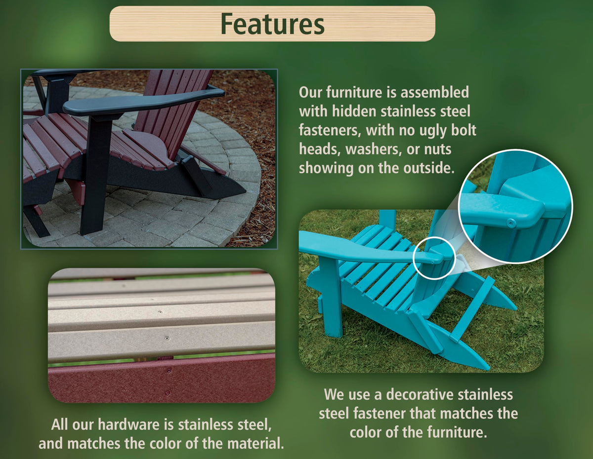 2FT All-Weather Poly Lumber Outdoor Glider Chair W4861