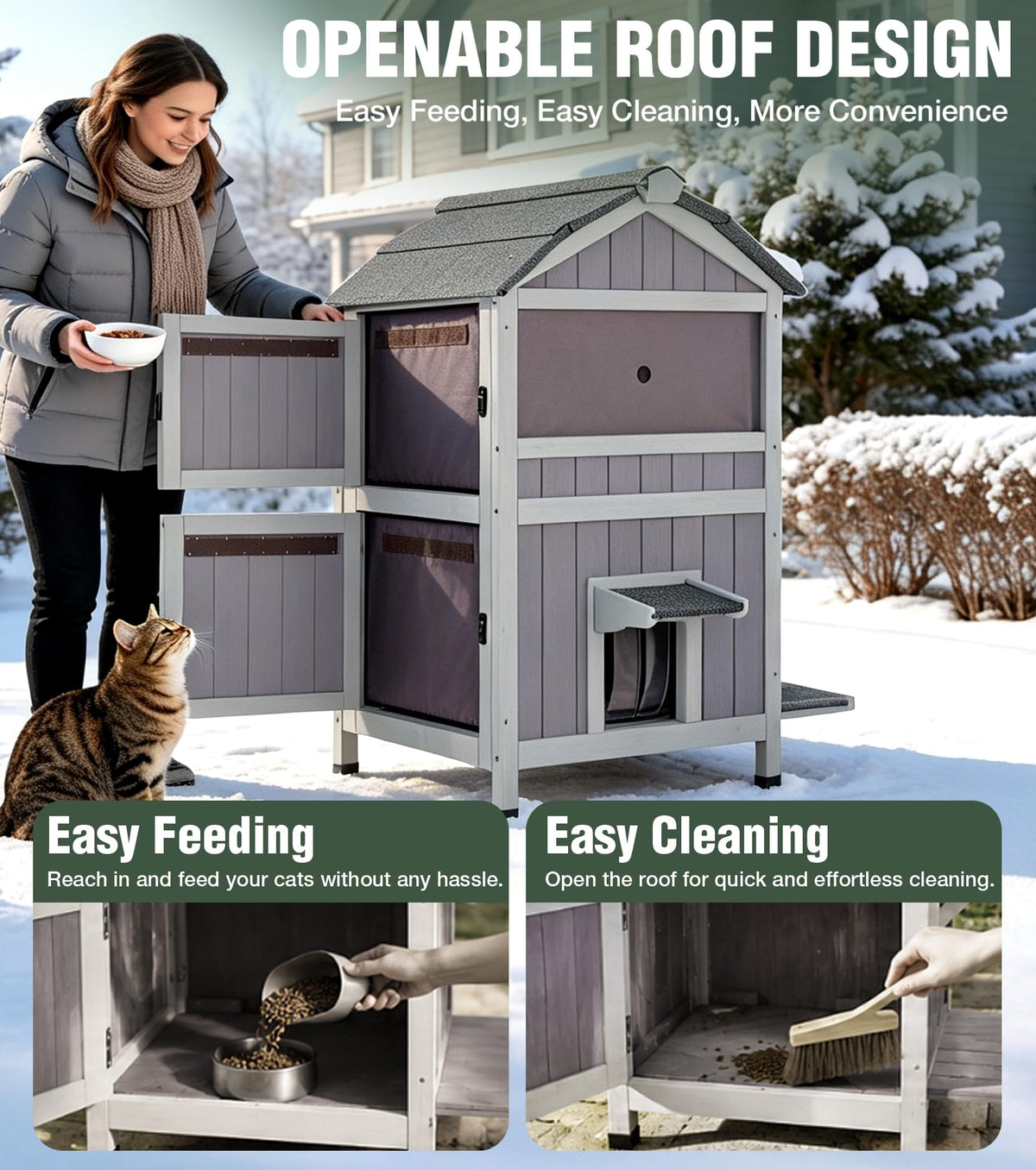 2-Level Weatherproof Cat House E6540