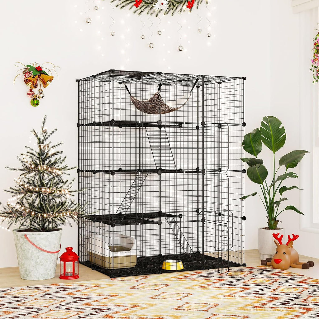 Large 4-Tier Metal Wire Cat Cage N882924