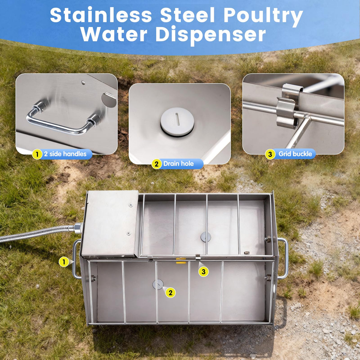 Automatic Chicken Waterer and Feeder Set S11511