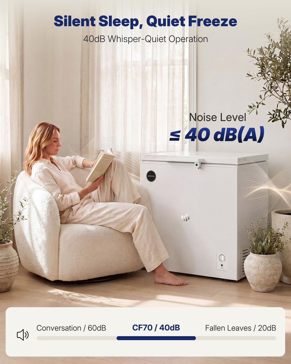 7.0 Cu.Ft Silky White Chest Freezer A8806