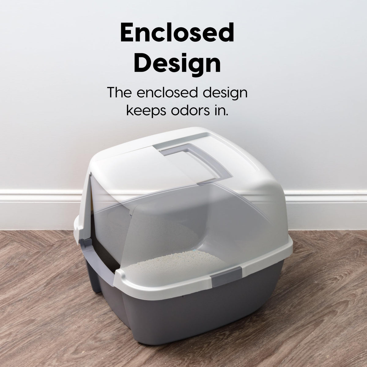 Large Front Door Cat Litter Box Gray F726605