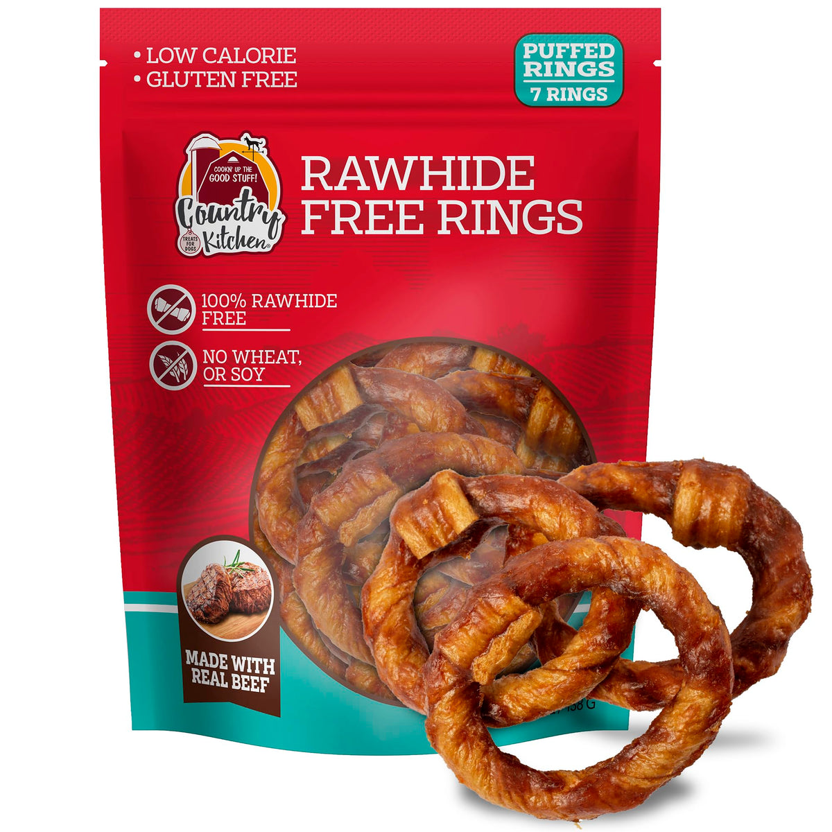 Beef Rings Dog Chews 7 Count W909350