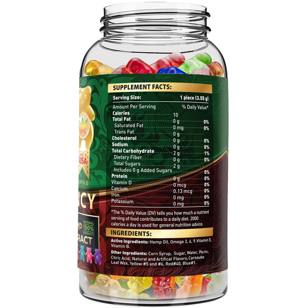 Hemp Gummies 1,500,000 MCG Gluten Free 60ct P6770