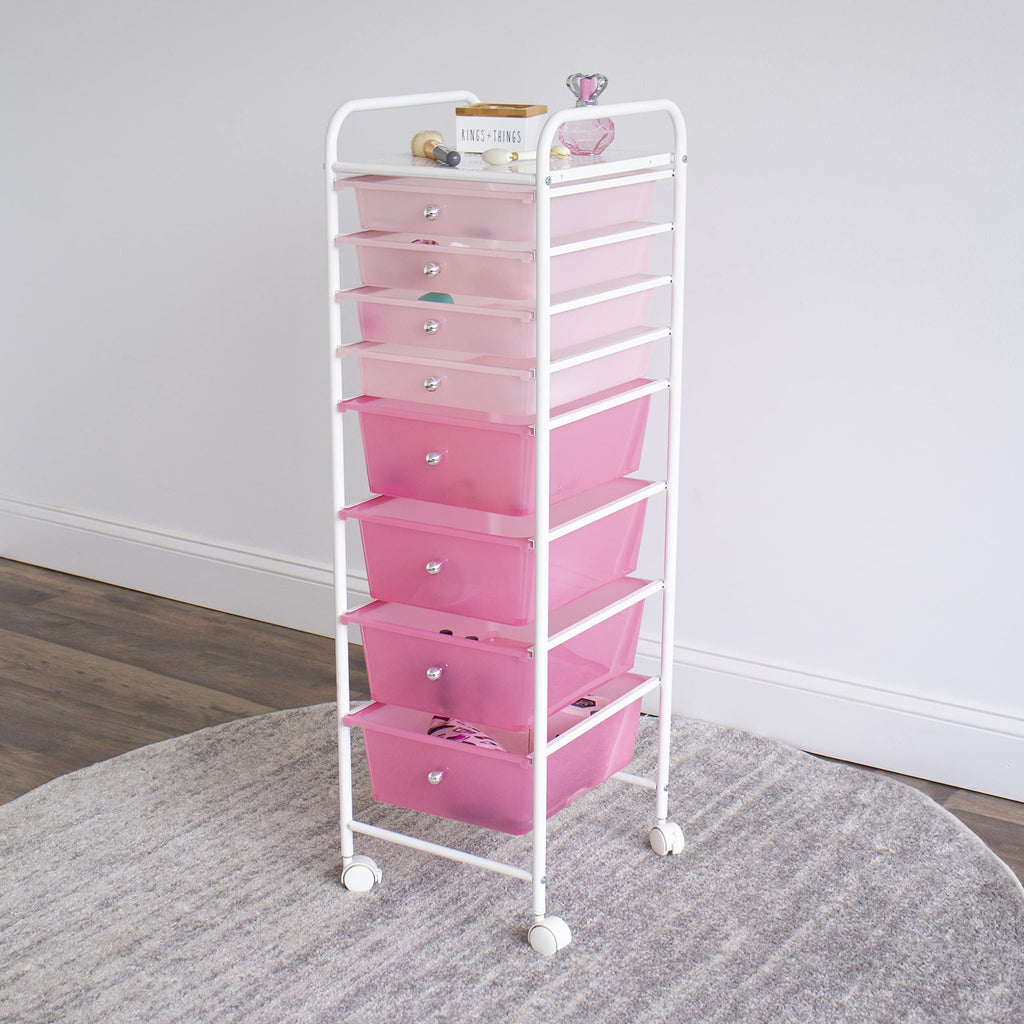 8 Drawer Rolling Storage Cart with Wheels V223