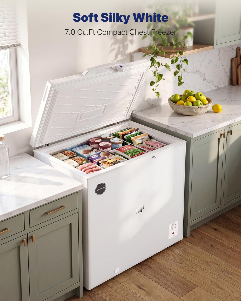7.0 Cu.Ft Silky White Chest Freezer A8806