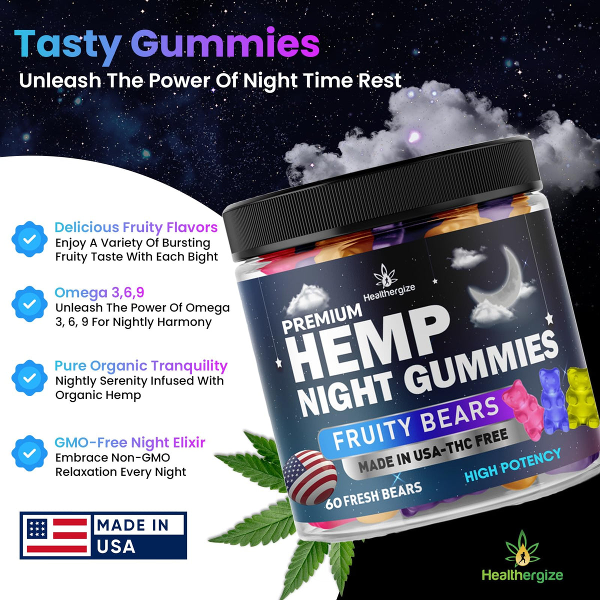 Hemp Gummies 60 Count E749536