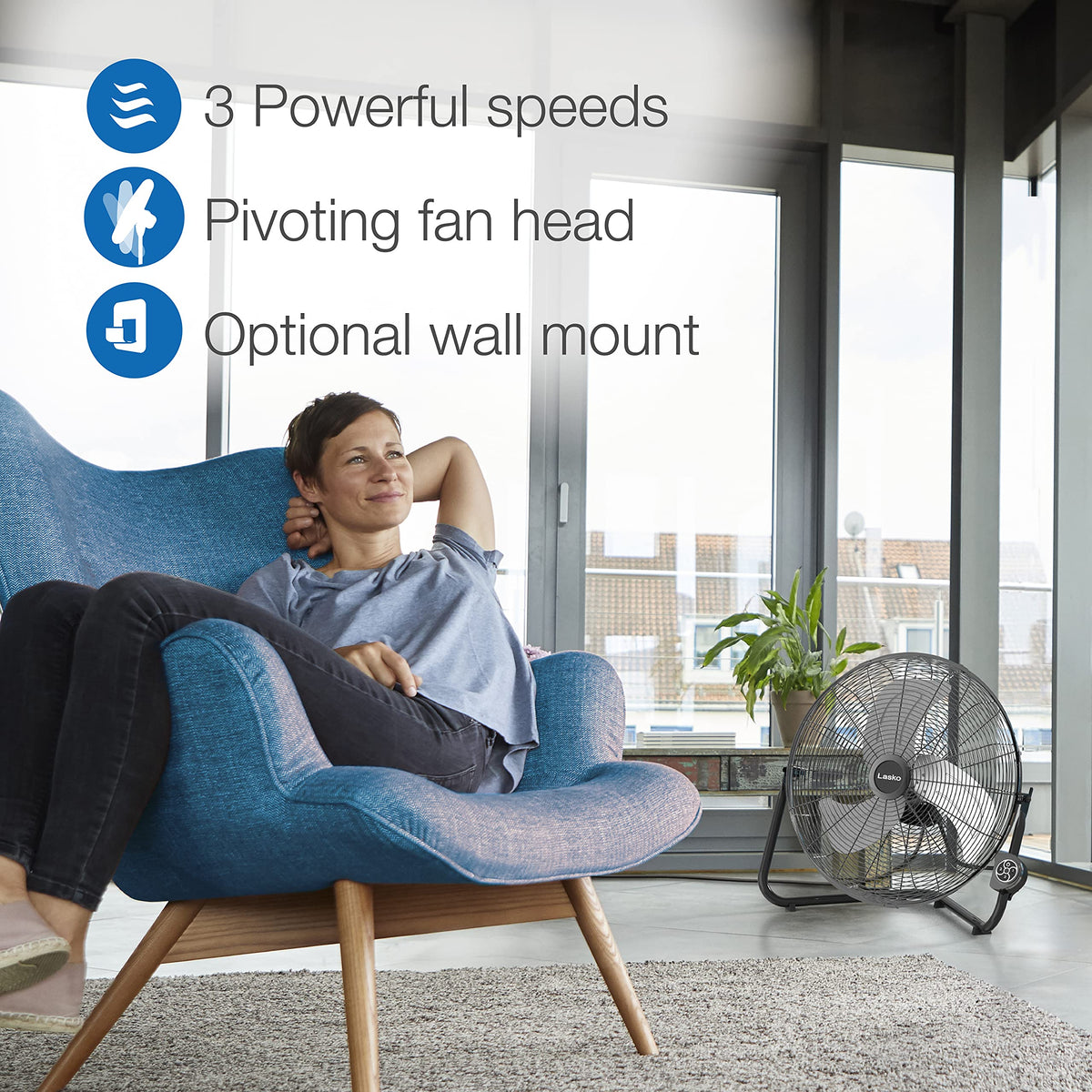 High Velocity 20" Wall Mount and Floor Fan Y28278