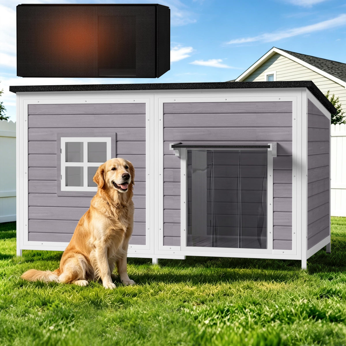 59" Insulated Extra Large Dog House N207212