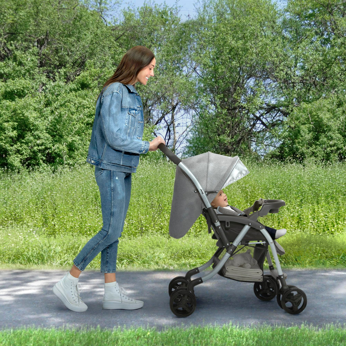 Grey Tweed Stroller A185017