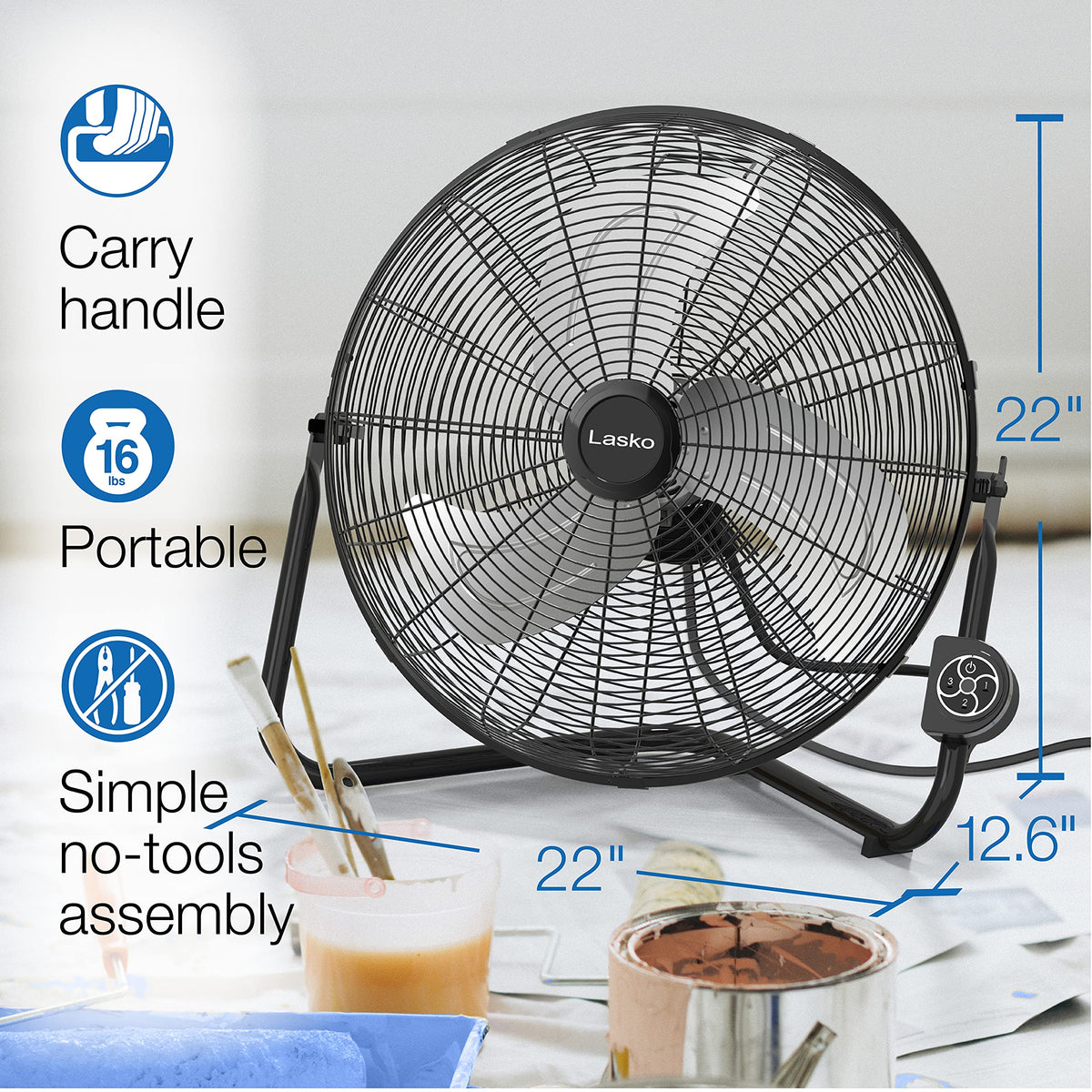High Velocity 20" Wall Mount and Floor Fan Y28278