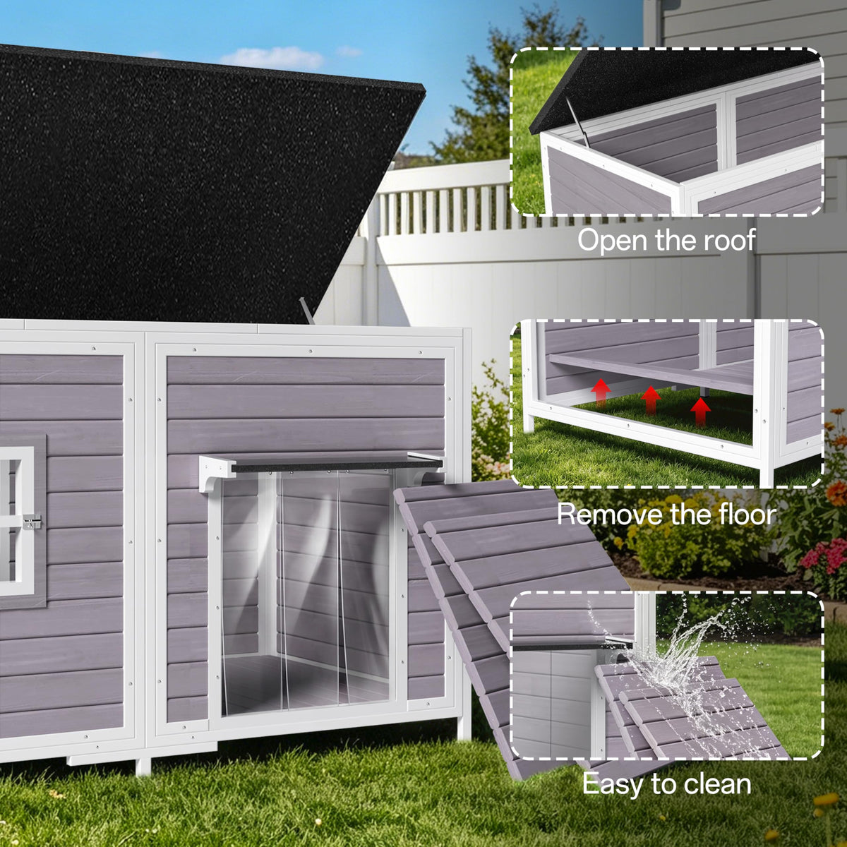 59" Insulated Extra Large Dog House N207212