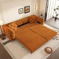 Velvet Pull Out Sofa Bed King with Ottoman P1419