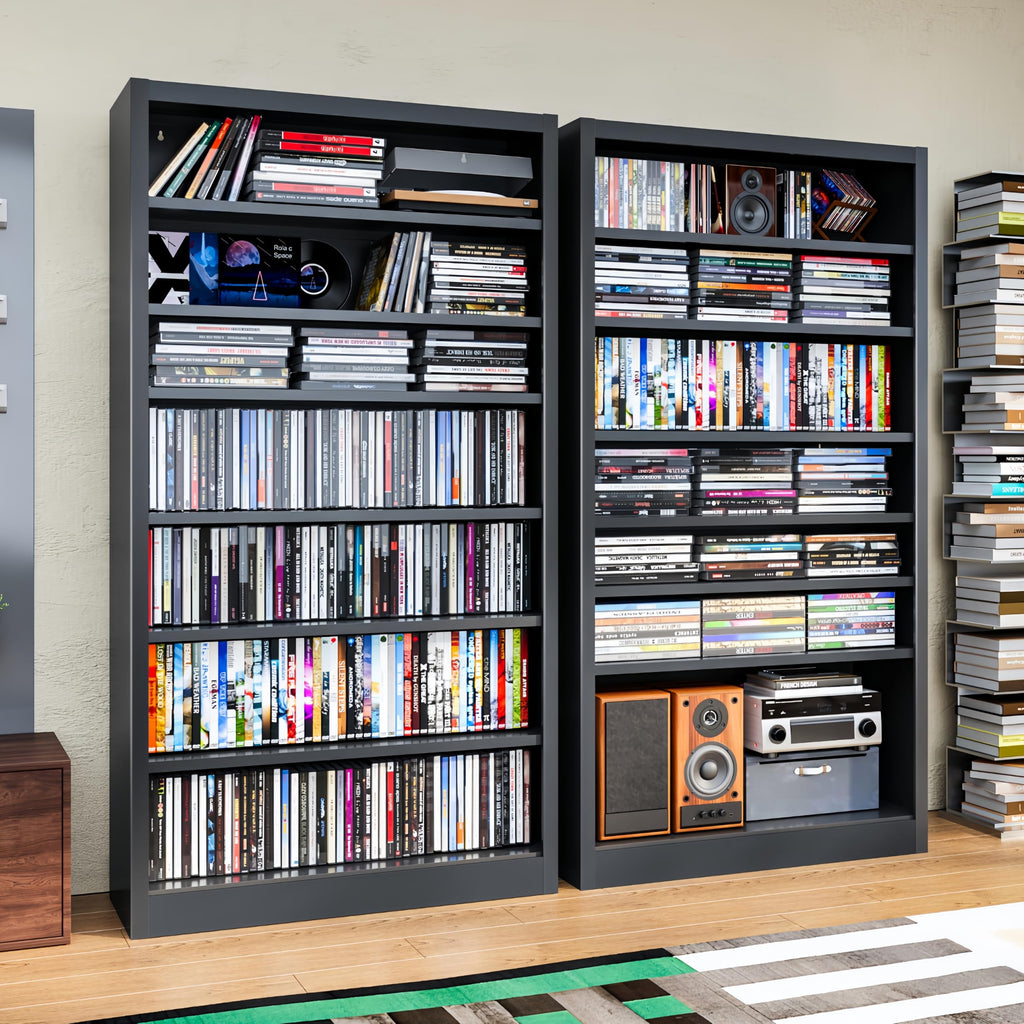 7 Tier Metal Media Storage Cabinet with Adjustable Shelves G53701
